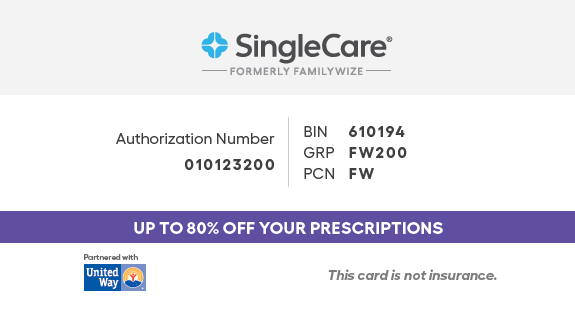 SingleCare card